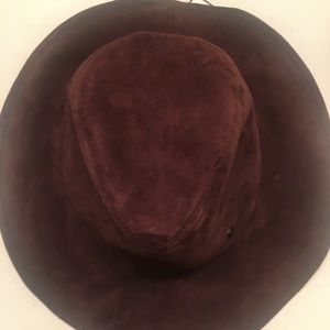 Maison Michel suede burgundy Hat S EnricoAuborgin